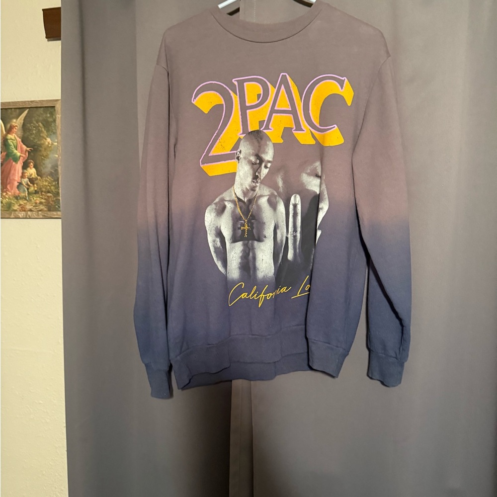 2PAC Graphic Crewneck Sweater - Gray